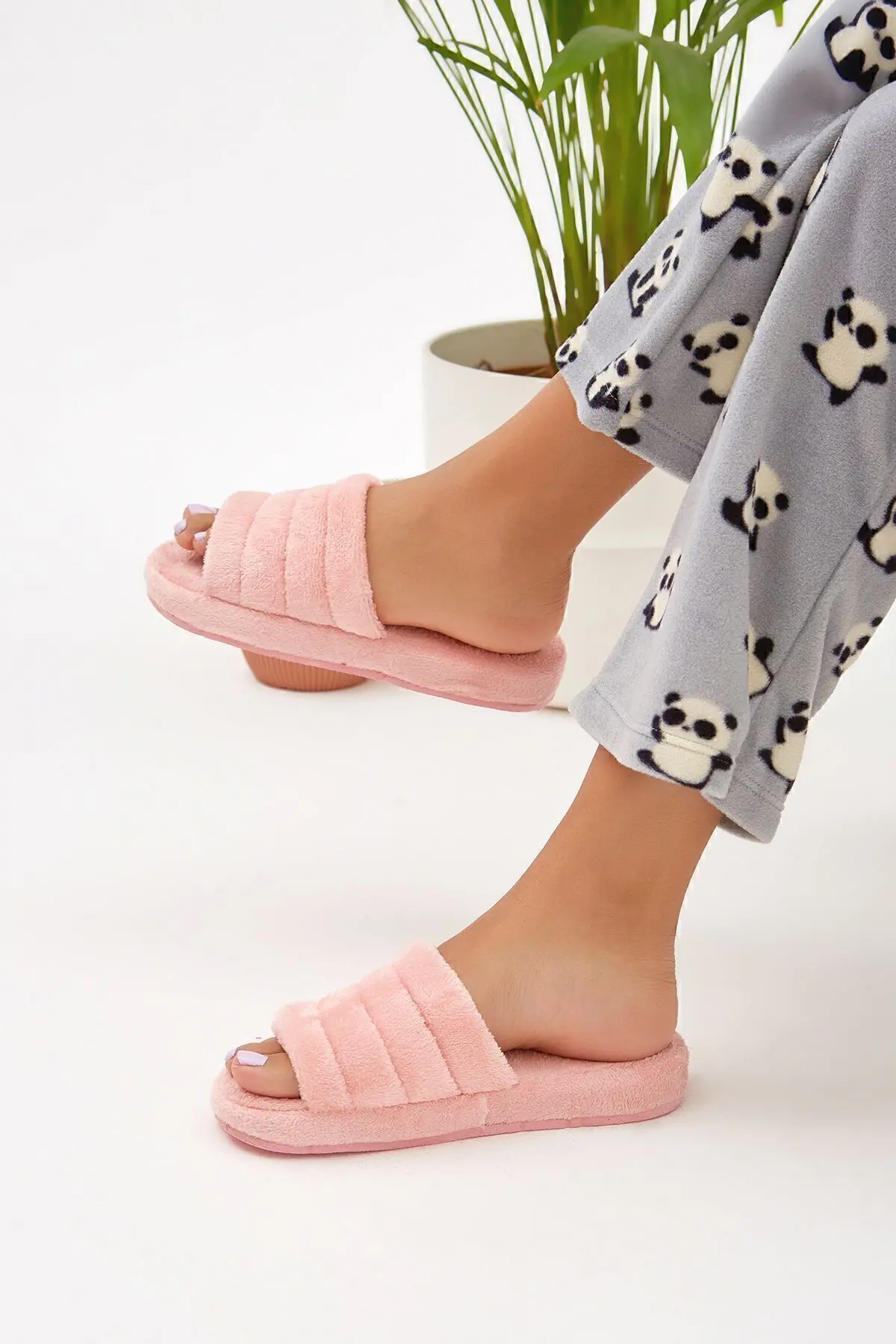 3'lü Paket Önü Açık Terlik Ev Terliği Çeyiz Bohça Seti