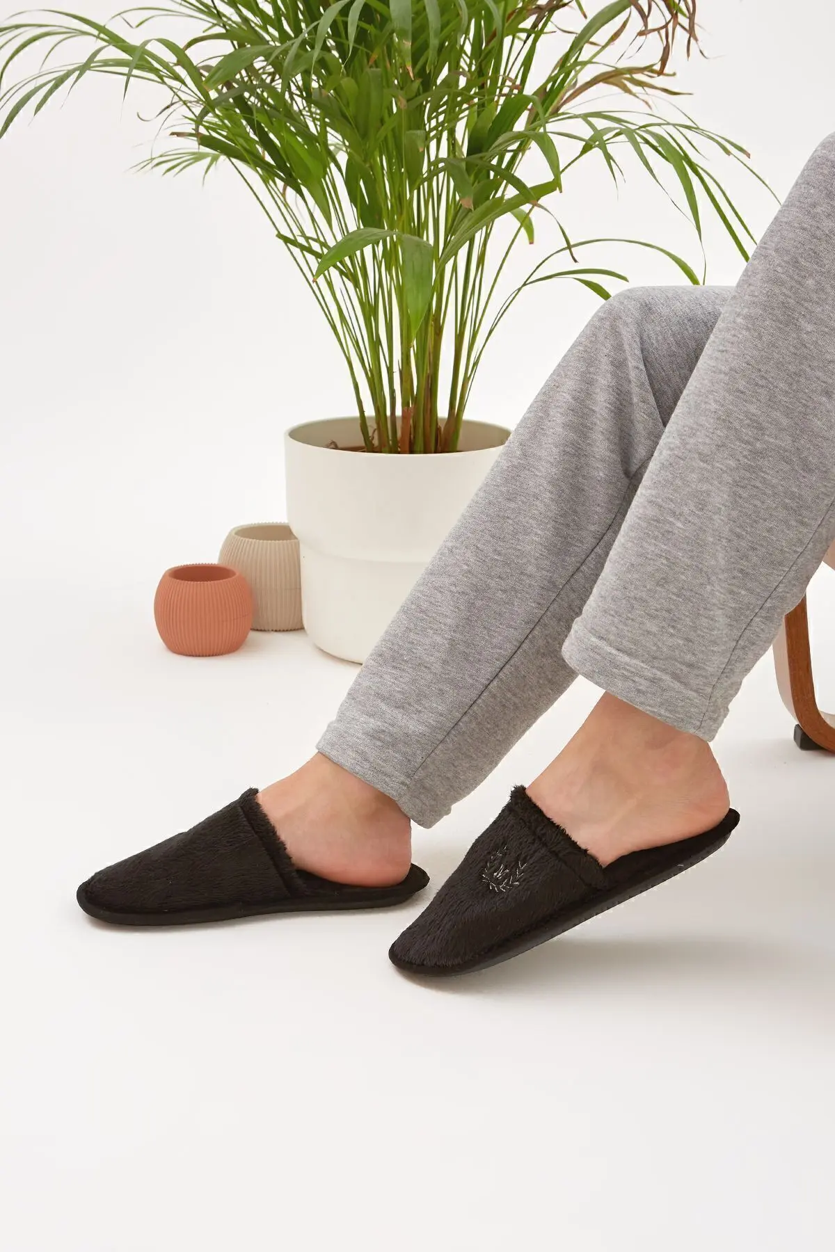 3'lü Paket M Kışlık Terlik Ev Terliği Çeyiz Bohça Seti Misafir Terliği