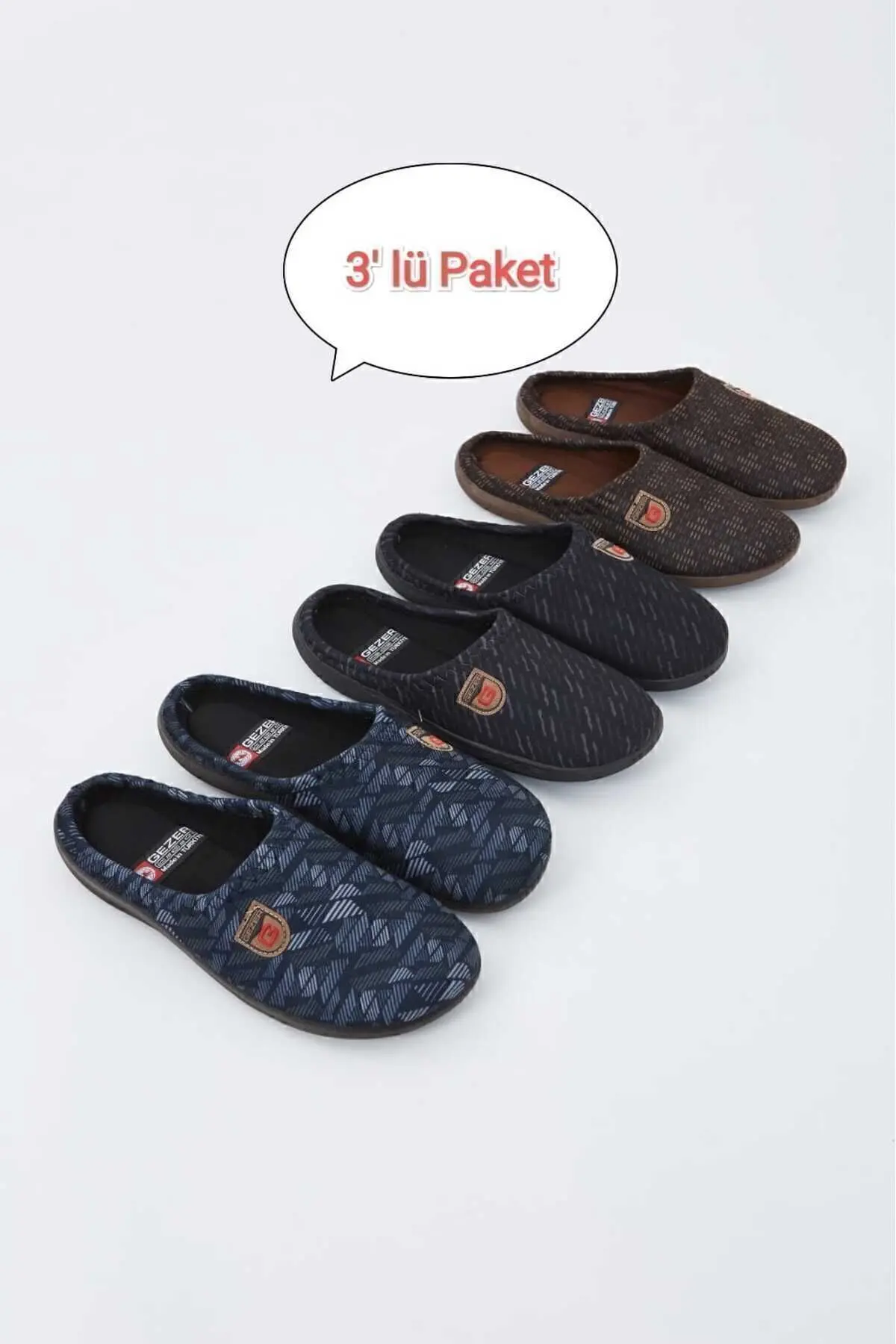 3'lü Paket Gz Kışlık Gondol Ev Terliği Çeyiz Bohça Seti(SON STOKLAR AYNI DESEN FARKLI NO GELEBİLİR)