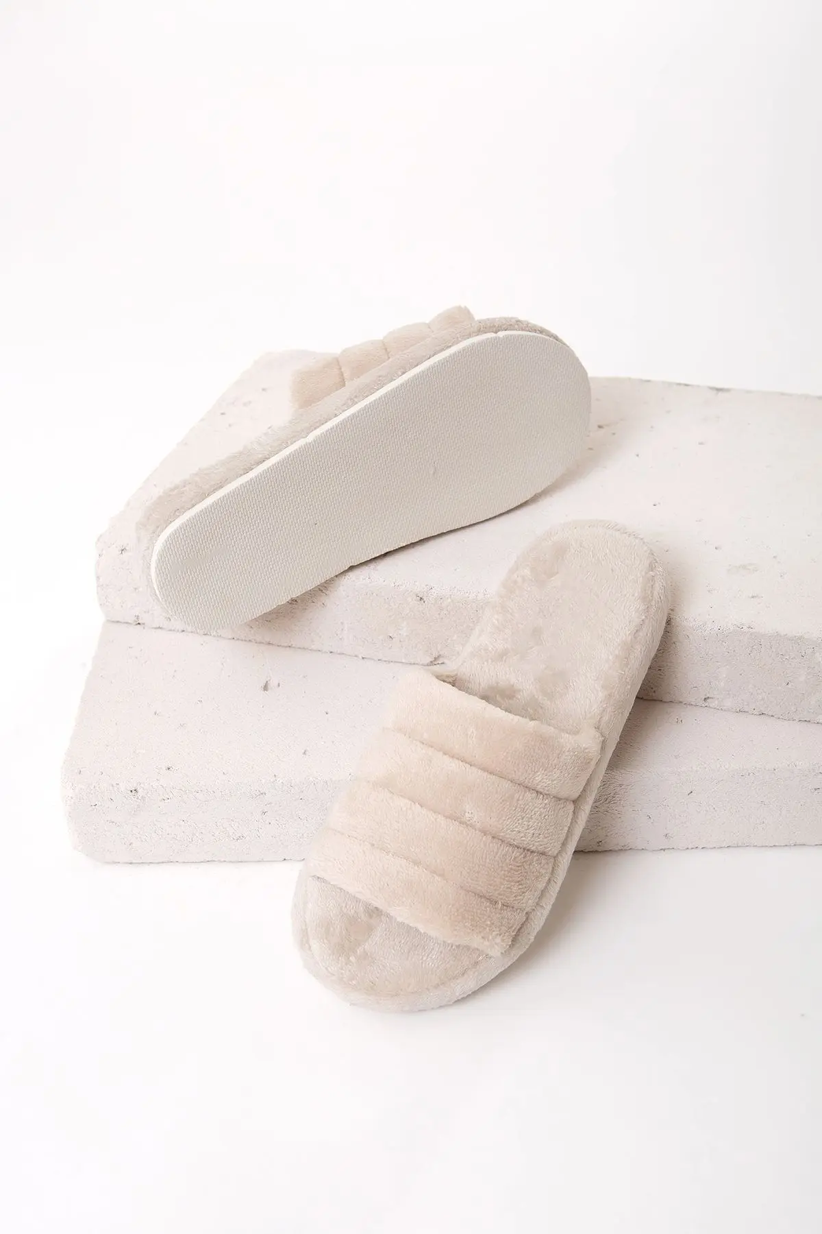 3'lü Paket Önü Açık Terlik Ev Terliği Çeyiz Bohça Seti