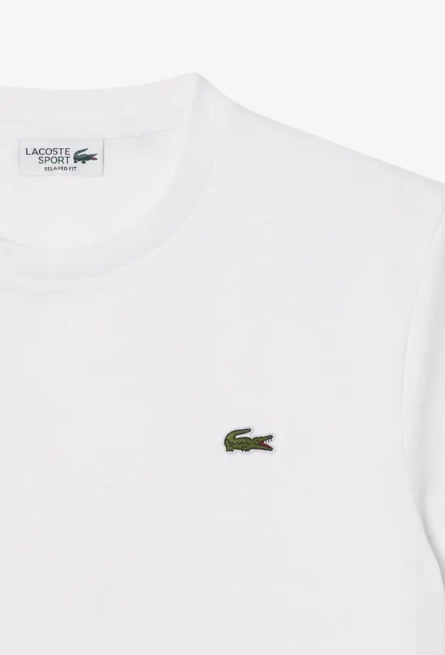 Lacoste x Rolex Paris Unisex Regular Fit Bisiklet Yaka Beyaz T-Shirt