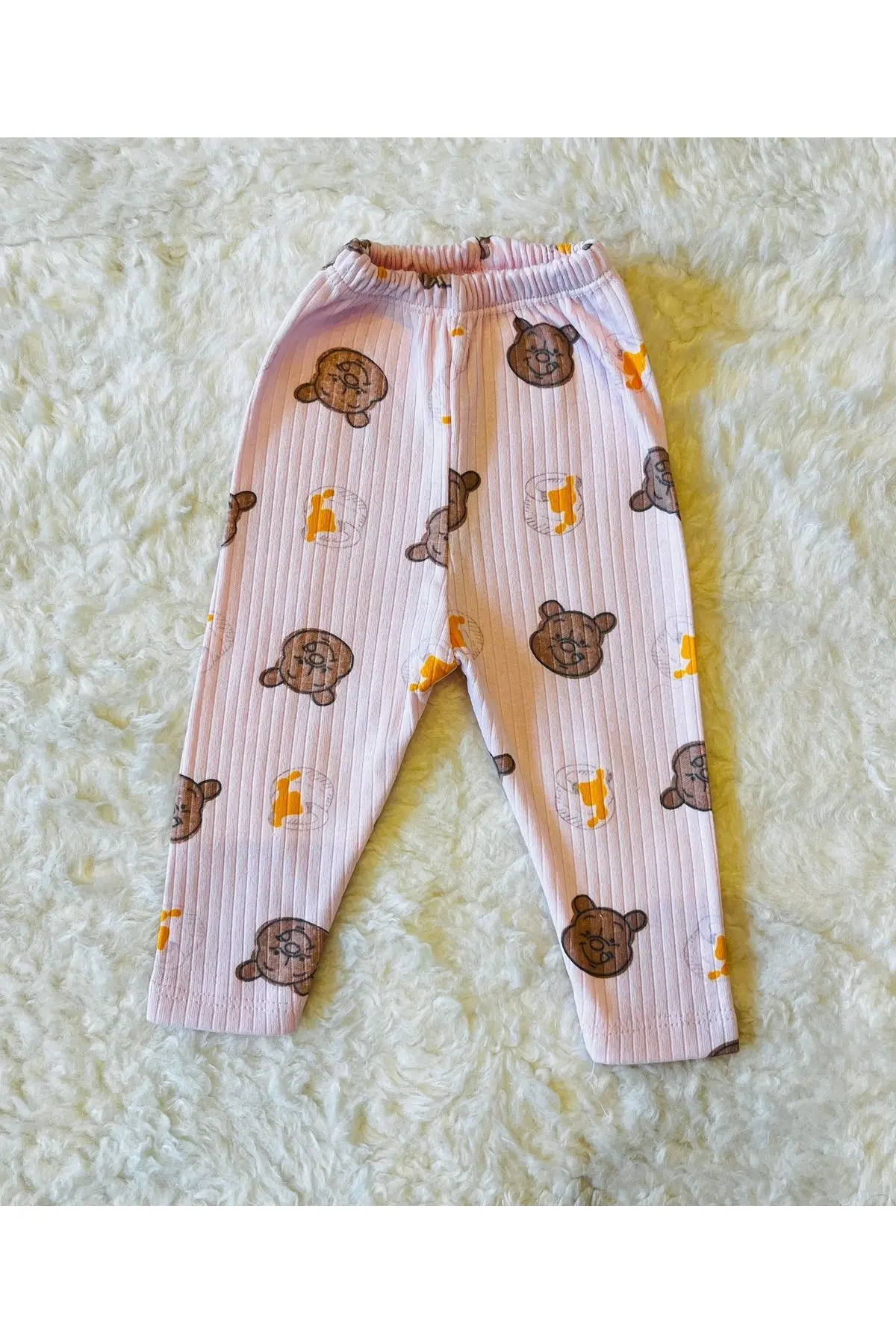 Pembe Yenidoğan Firilli Organik Pamuk Kumaş 2’li Kız Erkek Bebek Takım