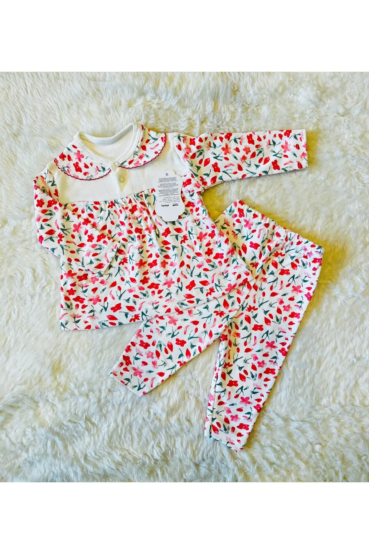 anne dokunuşu gibi KUZUM BEBE Yenidoğan Organik Pamuk 2’li Kız Erkek Bebek Takım