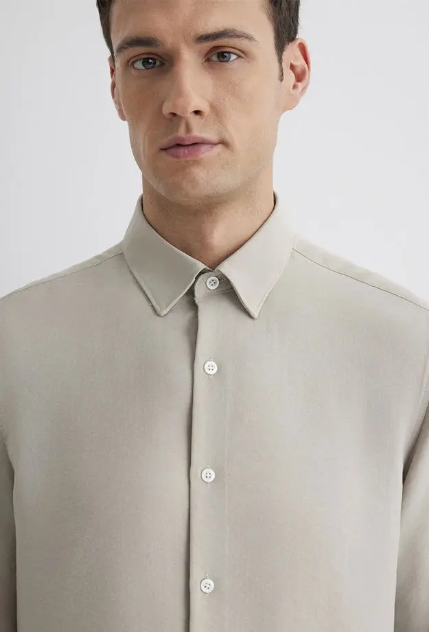 Mavi Bej Modal Gömlek Regular Fit / Normal Kesim 0211386-70100