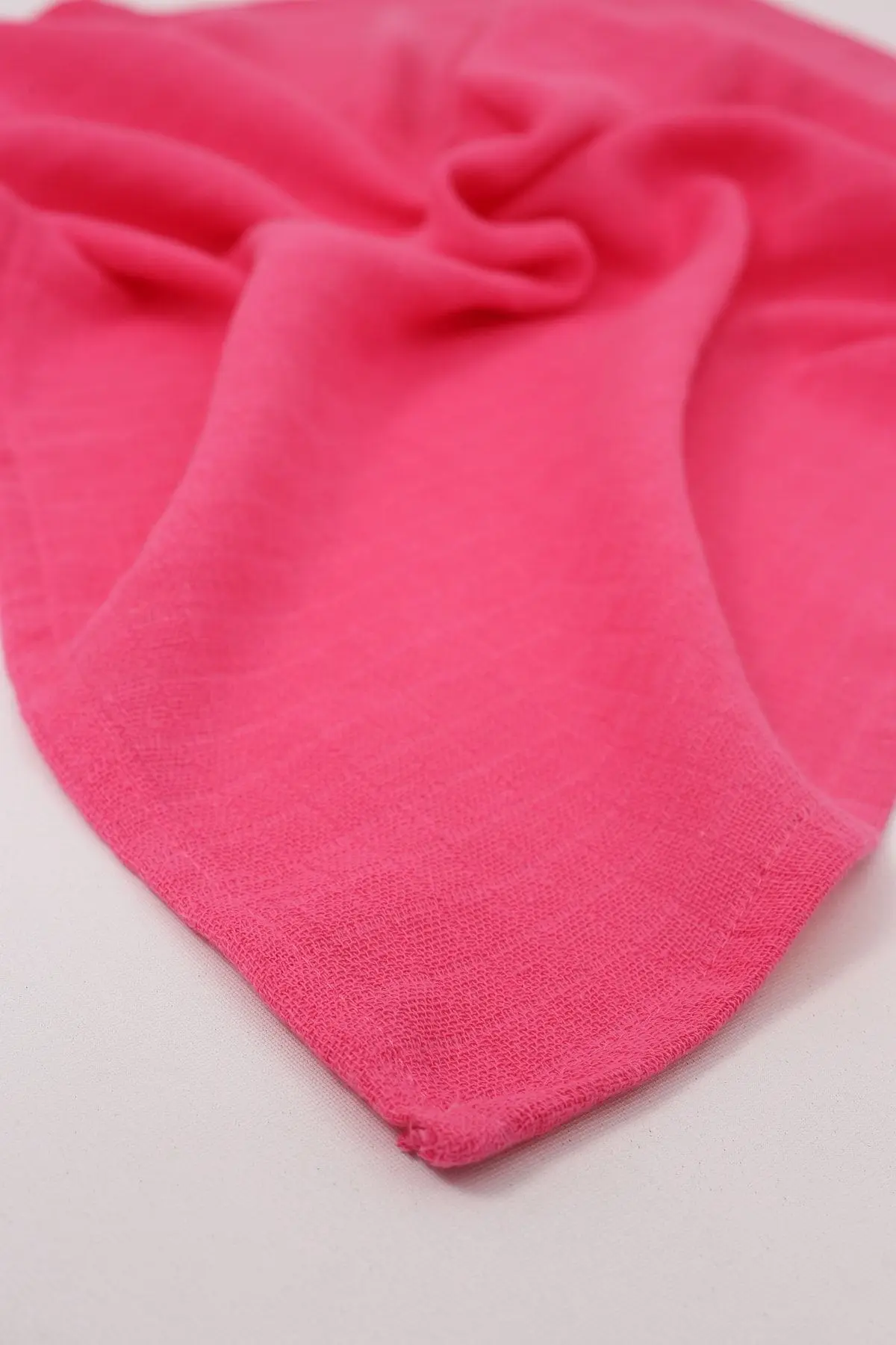 Pembe Renkli %100 Pamuk 3'lü Çok Amaçlı Müslin Bez, Örtü, Battaniye Seti - 75x75 Cm
