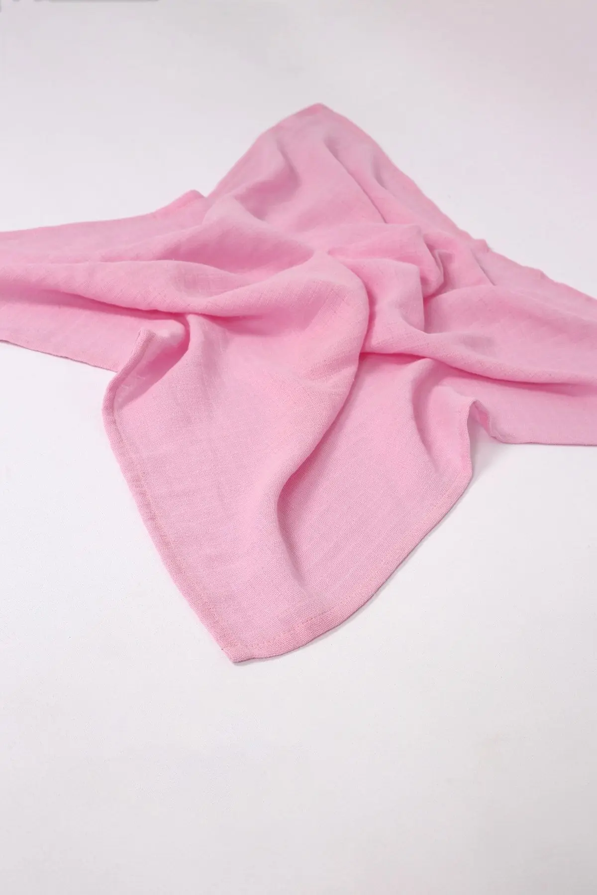 Pembe Renkli %100 Pamuk 3'lü Çok Amaçlı Müslin Bez, Örtü, Battaniye Seti - 75x75 Cm