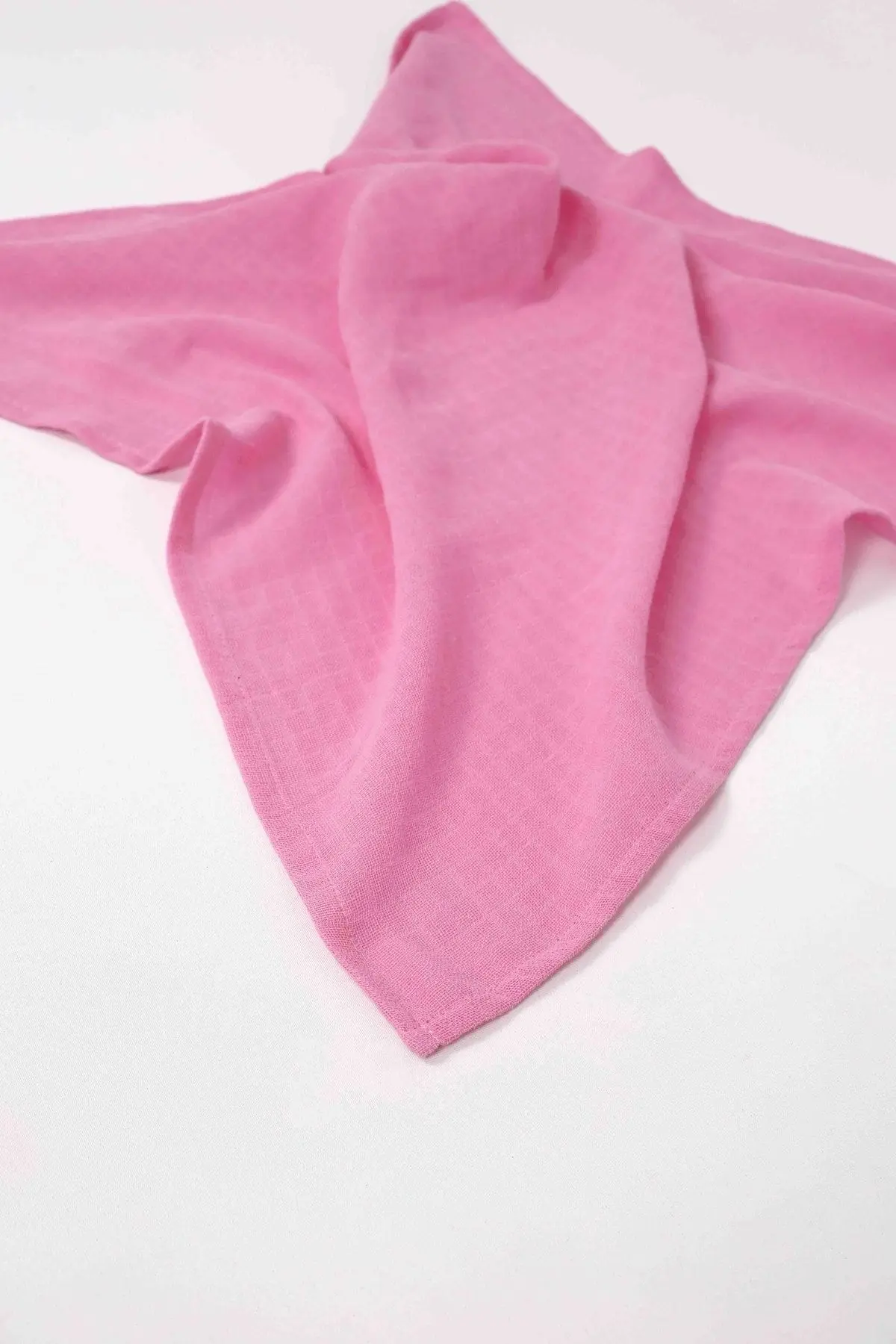 Pembe Renkli %100 Pamuk 3'lü Çok Amaçlı Müslin Bez, Örtü, Battaniye Seti - 75x75 Cm