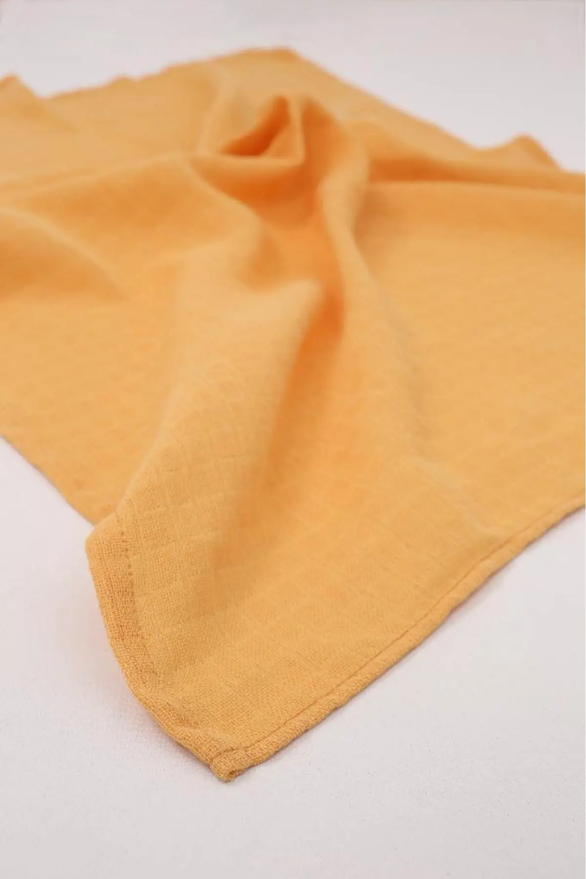 Yeşil, Sarı, Turuncu Renkli %100 Pamuk 3'lü Çok Amaçlı Müslin Bez, Örtü, Battaniye Seti - 75x75 Cm