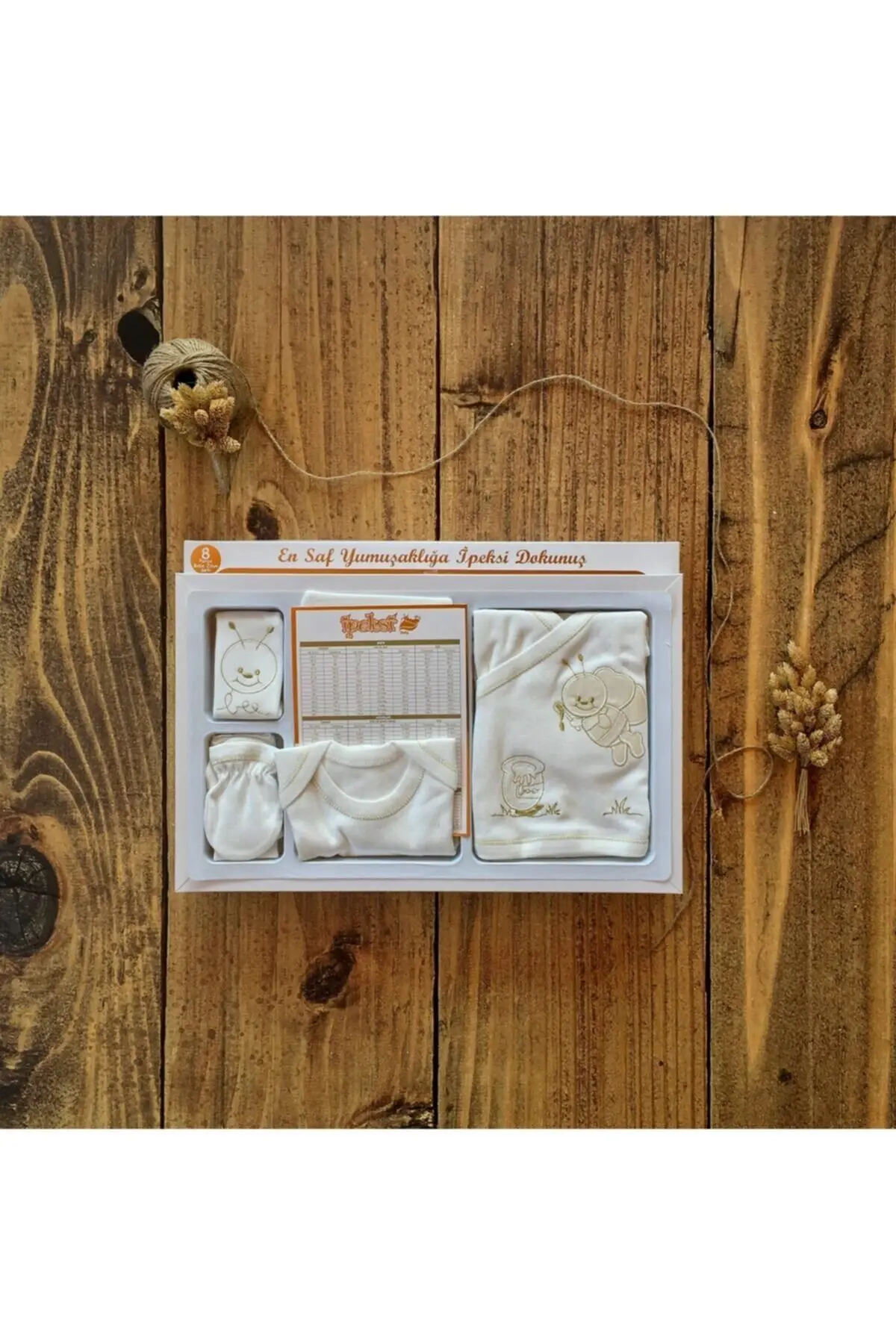 Unisex 8 Parça Hastane Çıkışı Beyaz