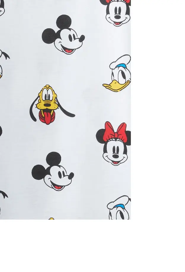 Unisex Beyaz %100 Koton Küçük Disney Baskılı T-Shirt