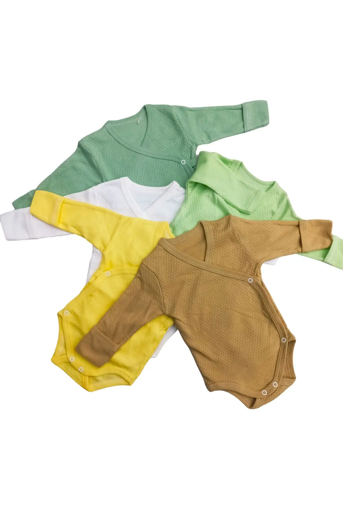 Uzun Kollu Kendinden Eldivenli Çıtçıtlı Badi Kruvaze (5 Li Paket)