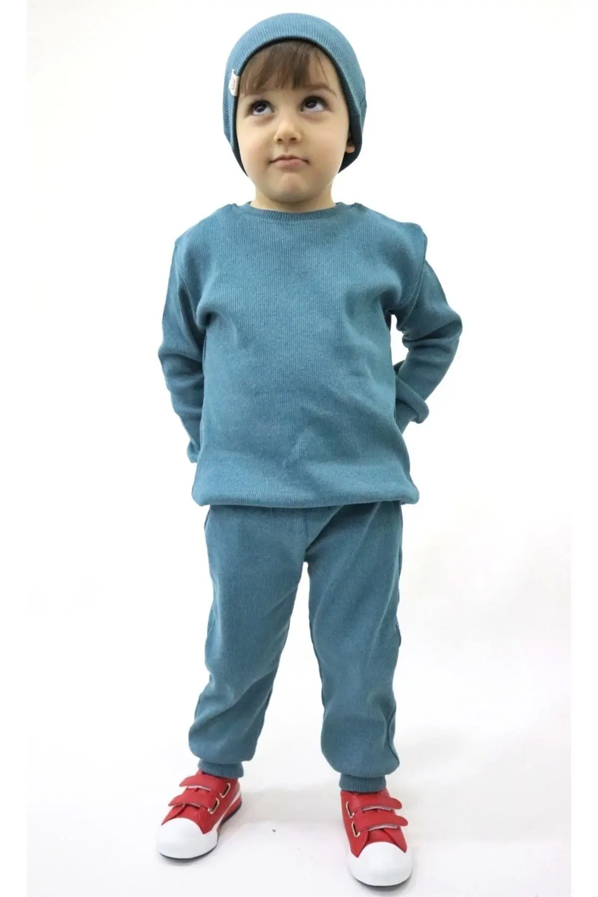 Fitilli Petrol Unisex Bebek&çocuk 3'lü Takım