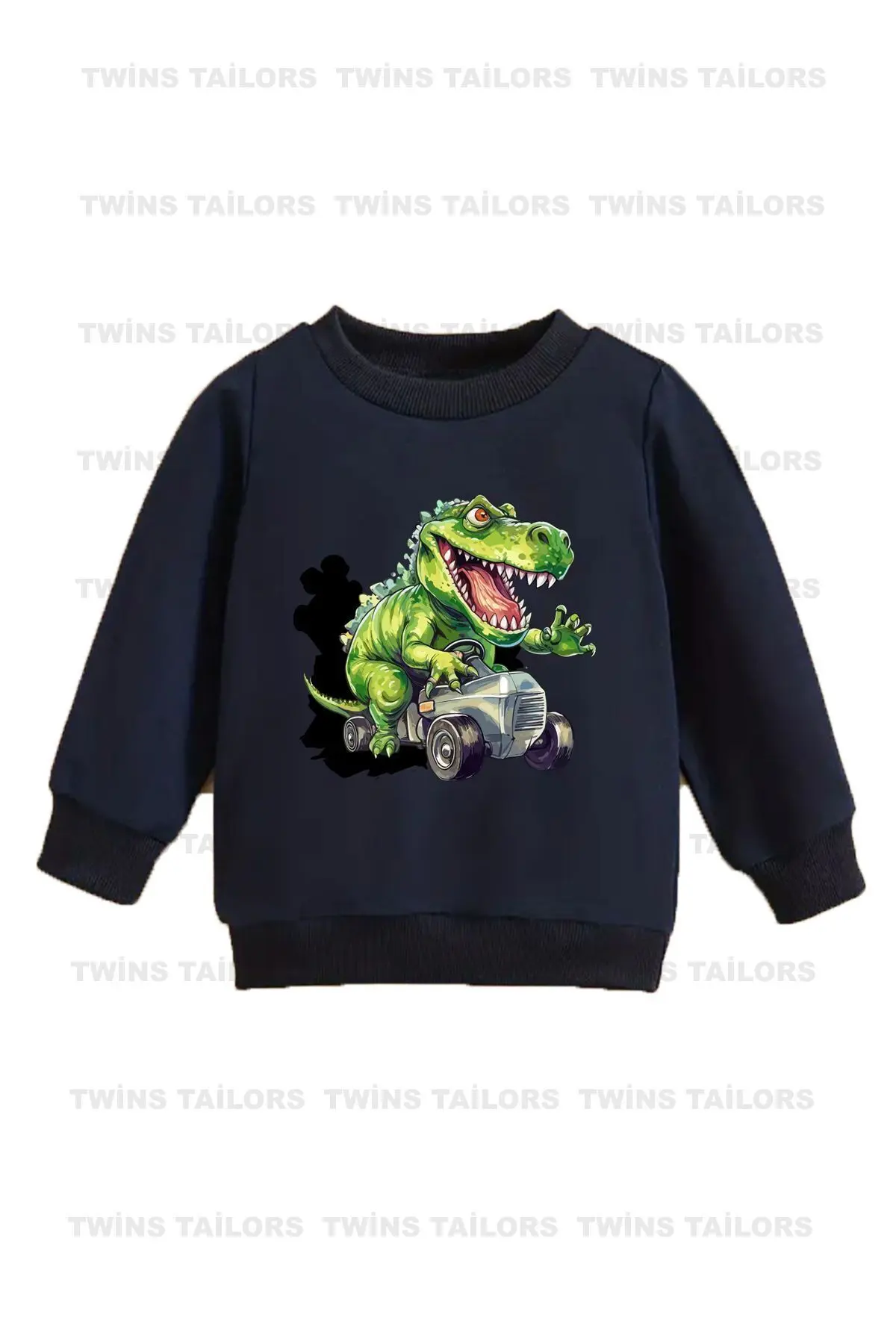 Astronot Baskılı 3'lü Paket Unisex Lacivert-Gri-Siyah Bisiklet Yaka Çocuk Sweatshirt