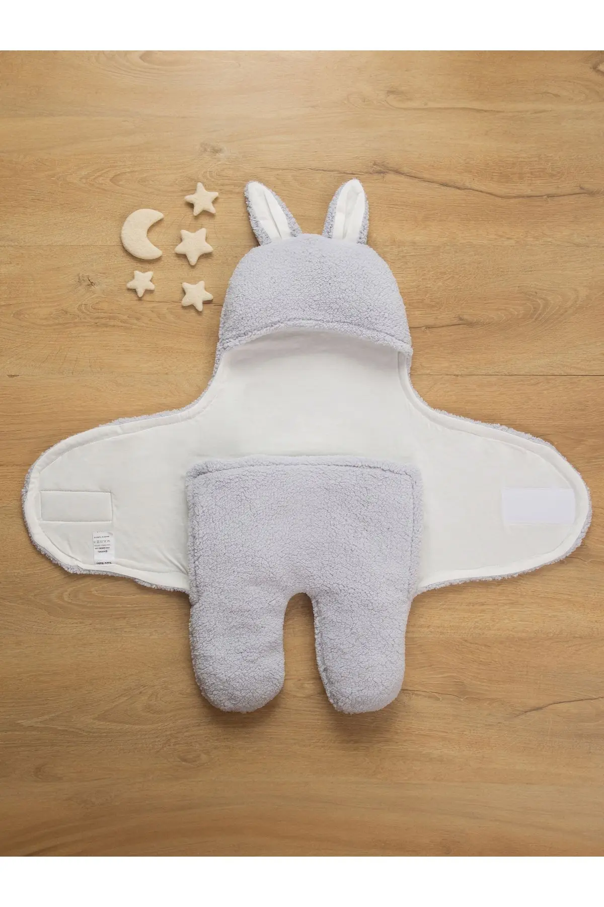 Sevimli Tavşan Serisi Kışlık Bebek Uyku Tulumu 0-9 Ay Doğal Pamuk Astarlı Unisex 1.5 Tog