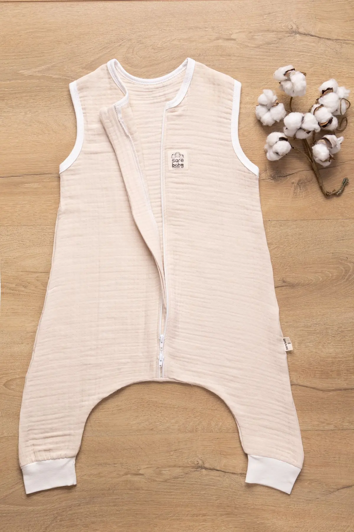 Müslin Uyku Tulumu 0.5 Tog Yazlık Uyku Tulumu Oeko-tex Sertifikalı %100 Doğal Pamuk