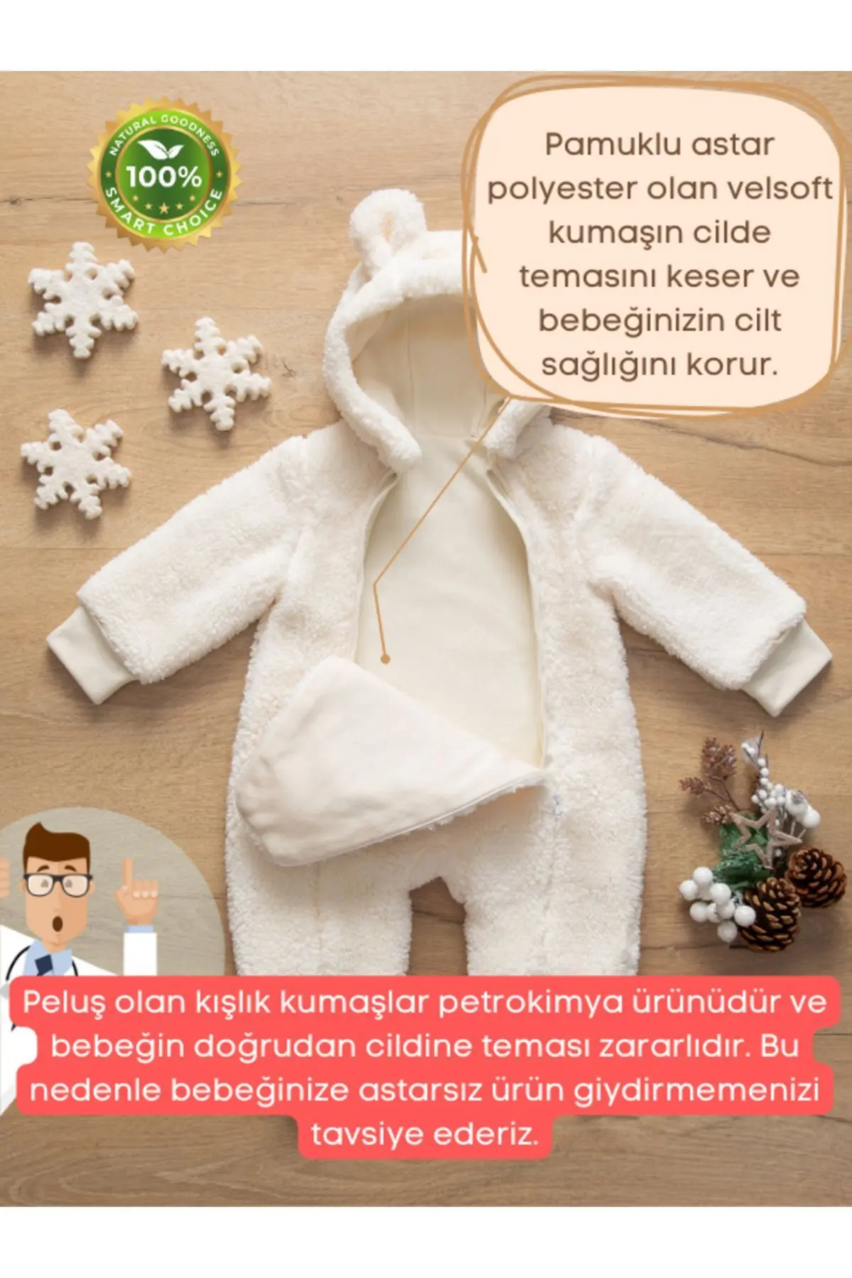 Pofuduk Serisi Kışlık Uyku Tulumu 2 Tog Oeko-tex Sertifikalı %100 Pamuk Astarlı