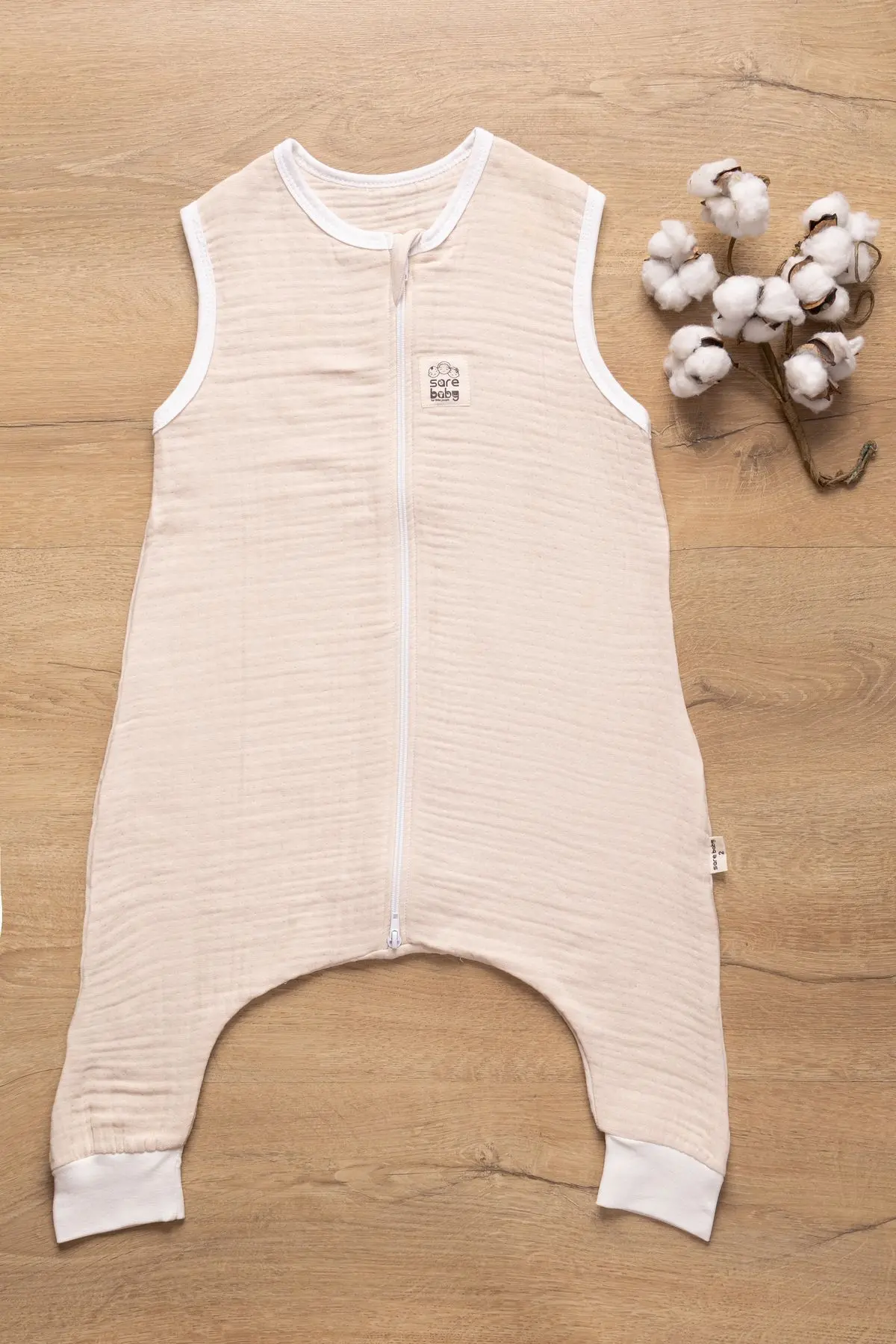 Müslin Uyku Tulumu 0.5 Tog Yazlık Uyku Tulumu Oeko-tex Sertifikalı %100 Doğal Pamuk