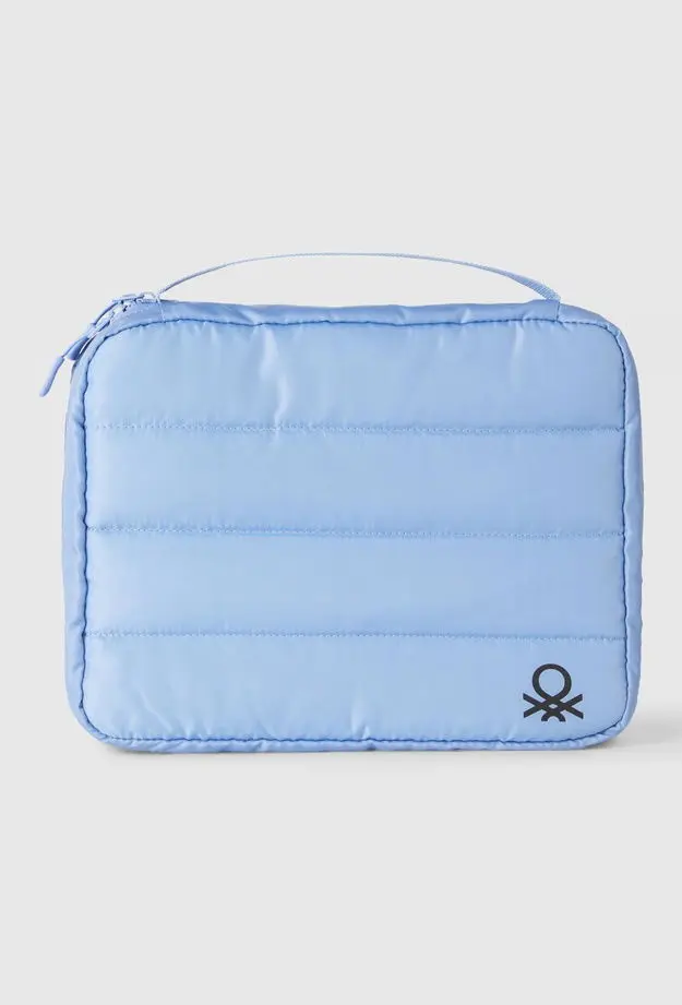 United Colors of Benetton Unisex Mavi Dolgulu Organizer Çanta