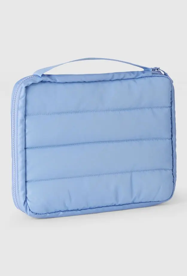 Unisex Mavi Dolgulu Organizer Çanta