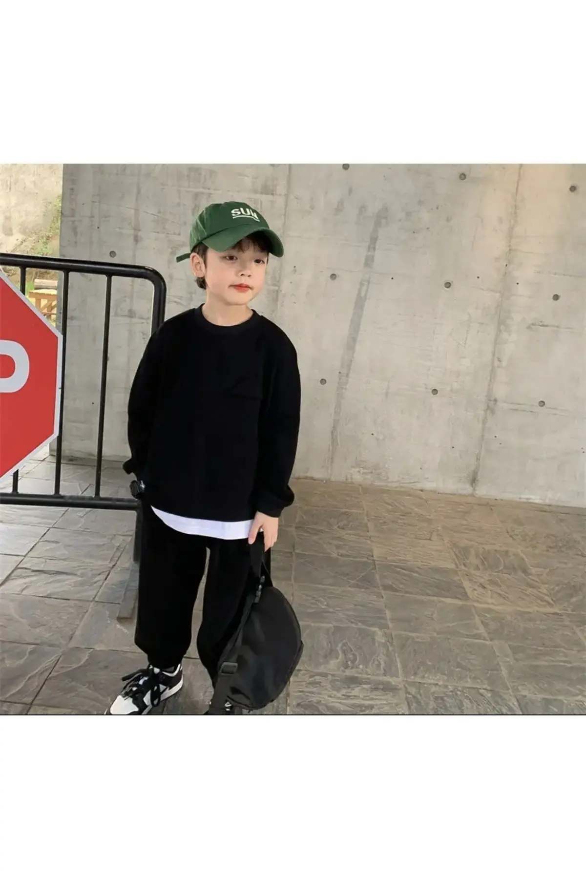 barin kids Çocuk Siyah Eşofman Takımı