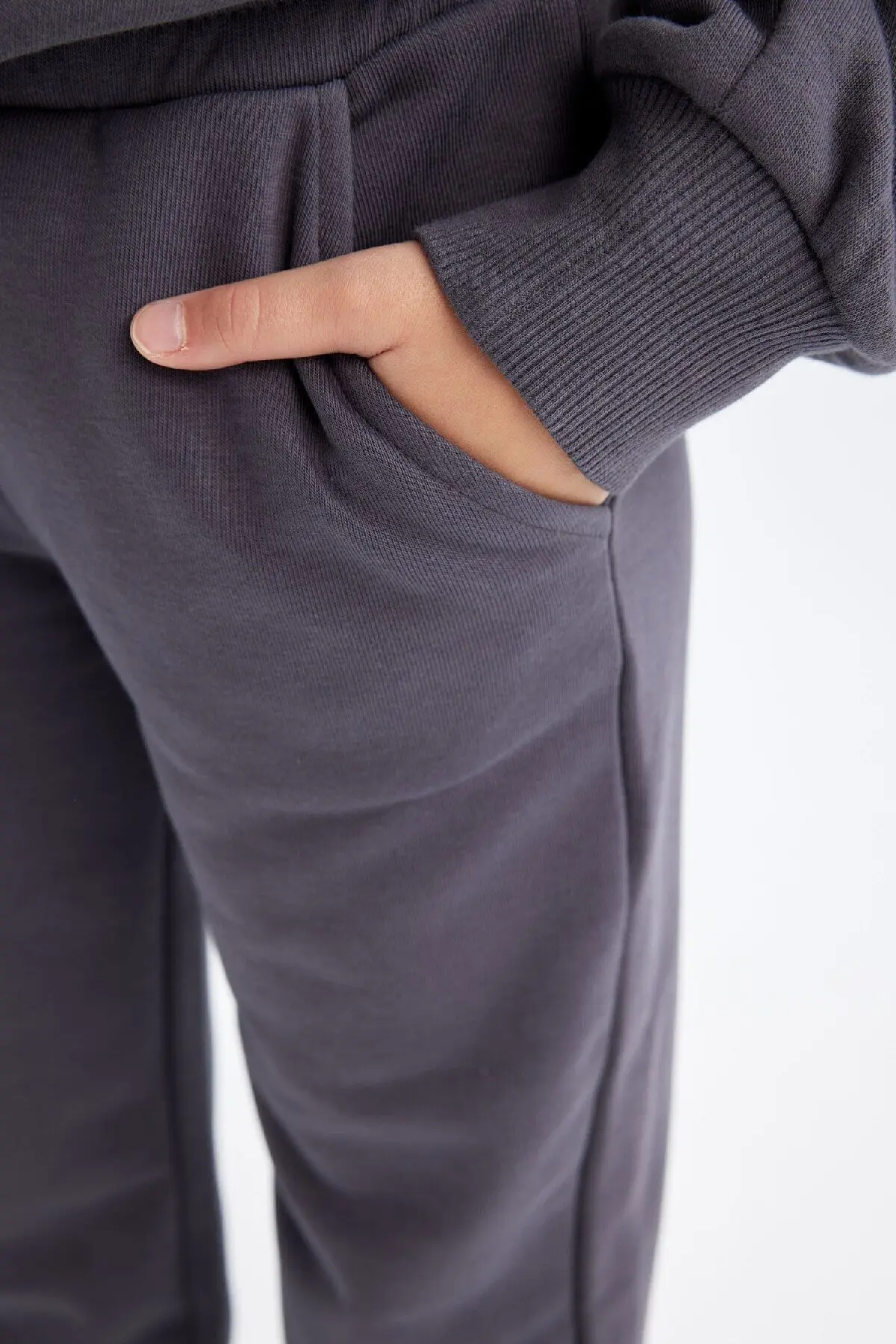 Kız Çocuk Baskılı Sweatshirt Eşofman Altı 2'li Takım D4057a824wn