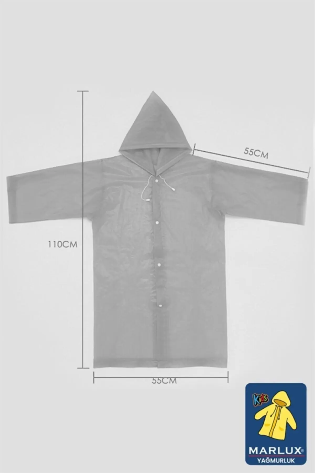 Unisex Çocuk Sarı Su Rüzgar Geçirmez Yağmurluk