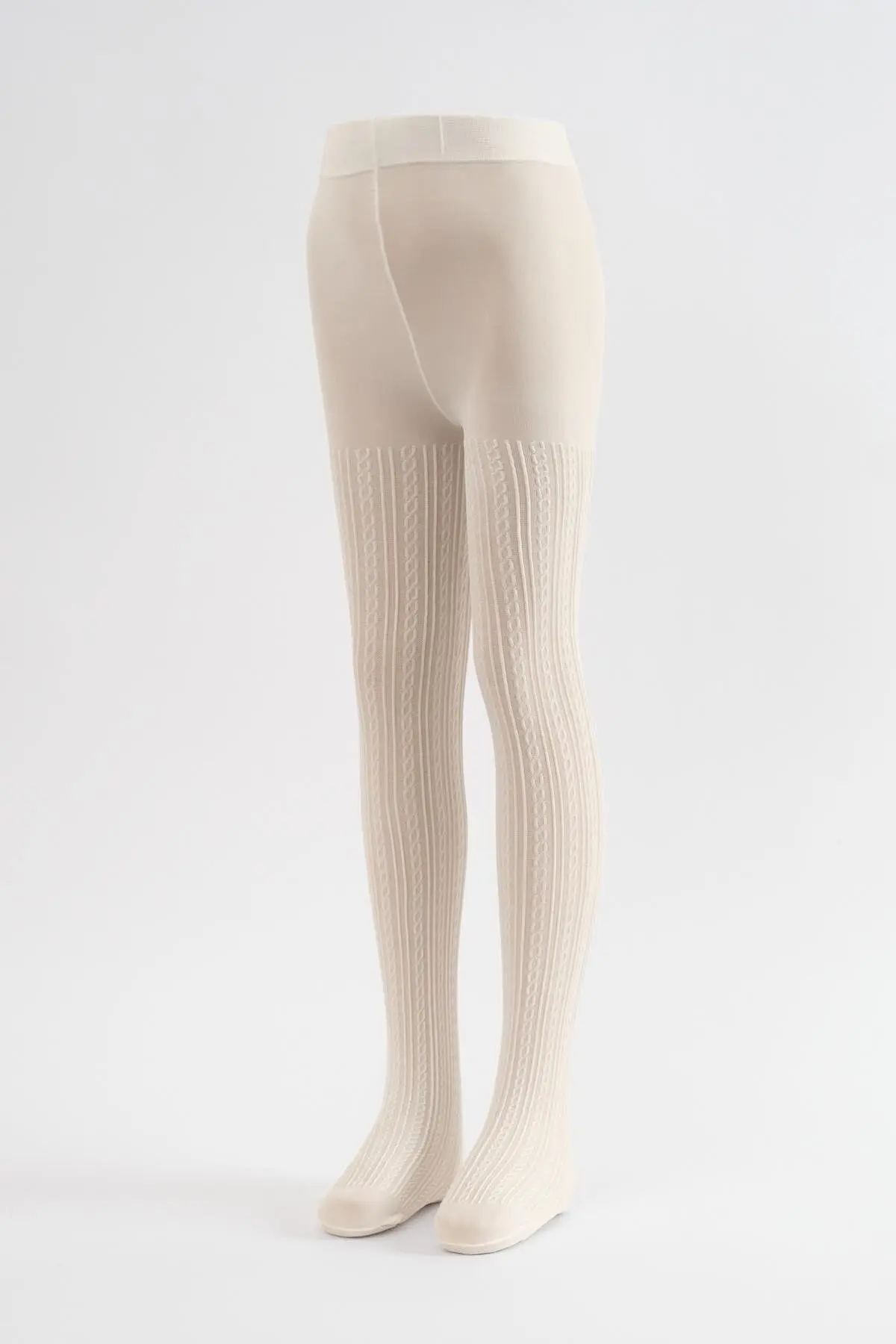 Katia & Bony Desenli Çocuk Külotlu Çorap Ekru