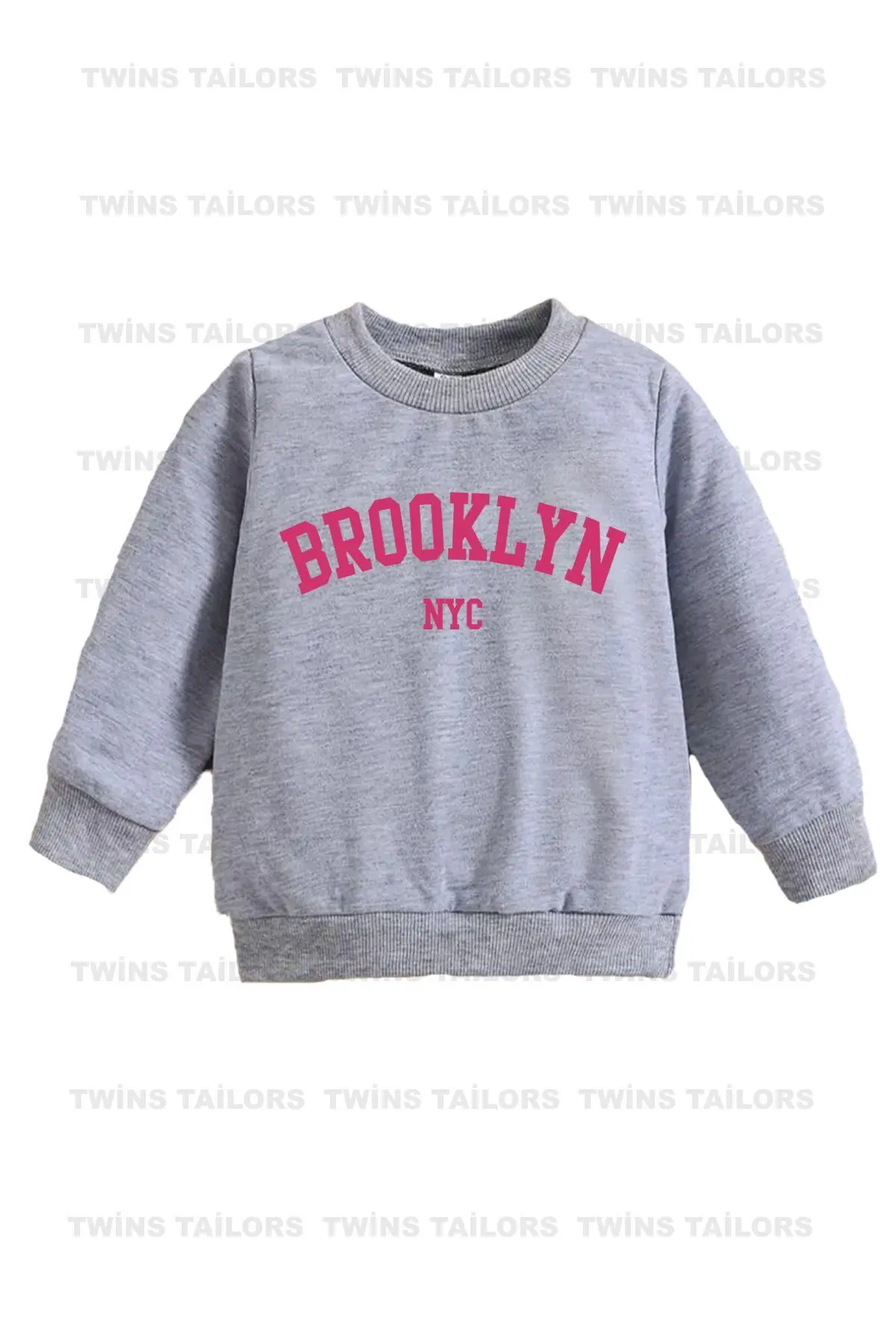 İçi polarlı Kiraz Baskılı Siyah-Gri-Kırmızı Üçlü Bisiklet Yaka Kız Çocuk Sweatshirt