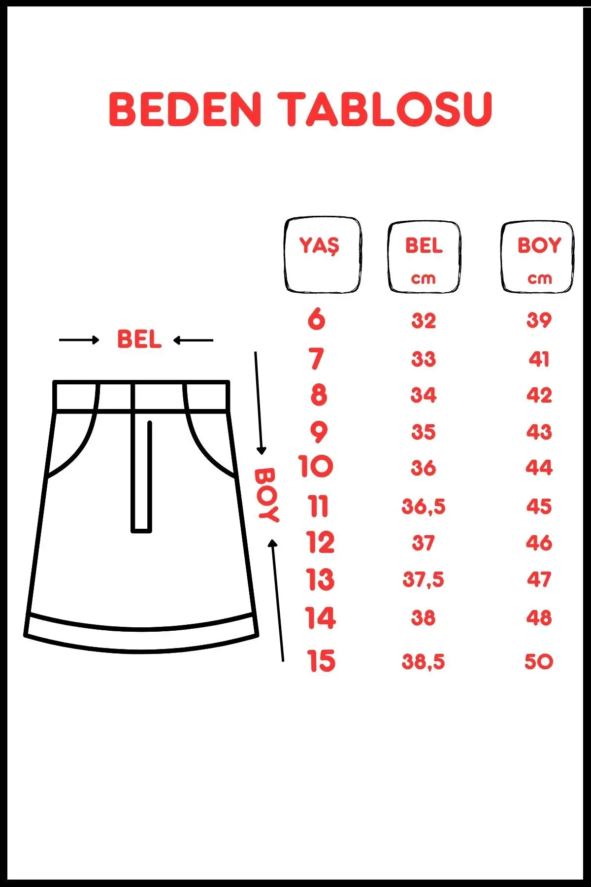 Kız Çocuk Beli Lastikli Okul Kaşkorse Şort Etek 8637