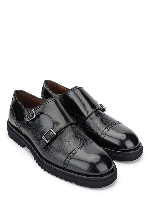 Tamer Tanca Erkek Hakiki Deri Casual Siyah Ayakkabı