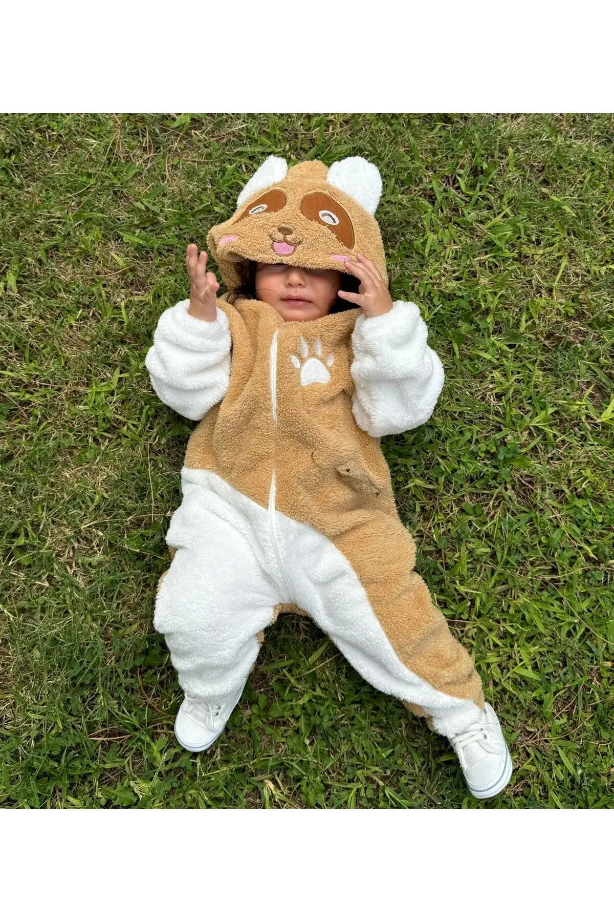 Bebesev Welsoft Peluş Unisex Fermuarlı Panda Bebek Uyku Tulumu