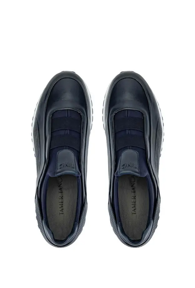 Tamer Tanca Erkek Hakiki Deri Lacivert Sneakers & Spor Ayakkabı Ayakkabı