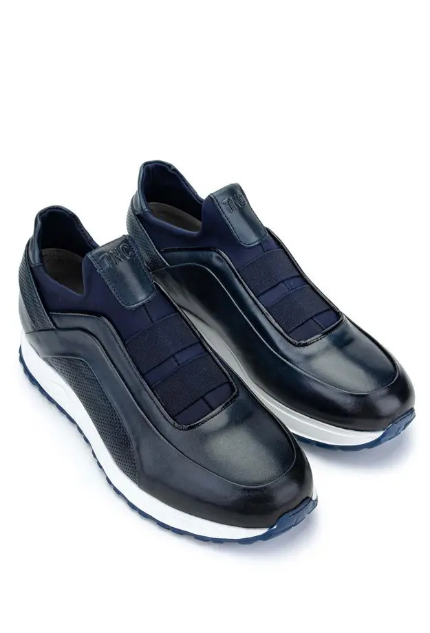 Tamer Tanca Erkek Hakiki Deri Lacivert Sneakers & Spor Ayakkabı Ayakkabı