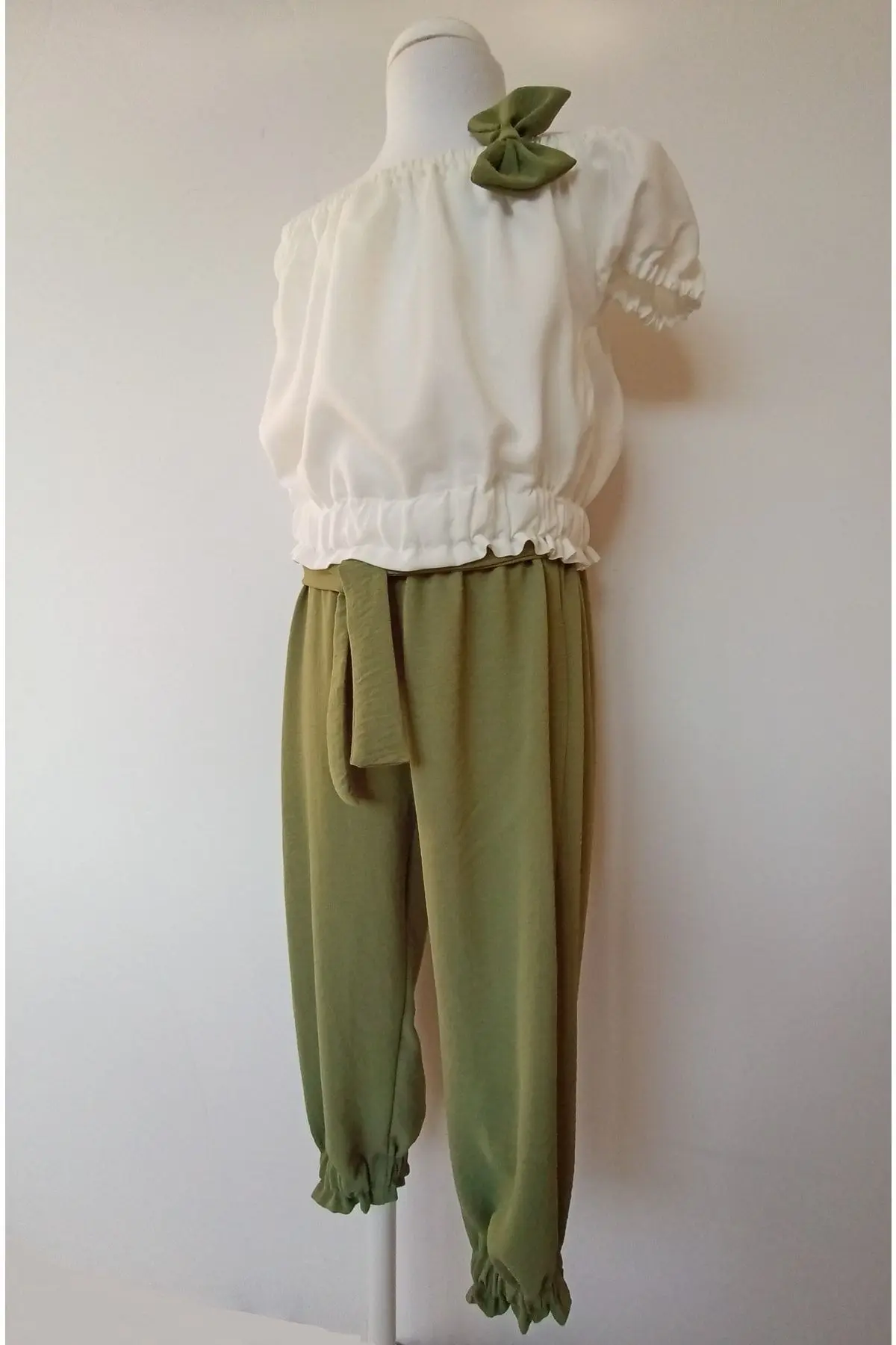 Kız Çocuk Büstiyerli Pantolon Takım