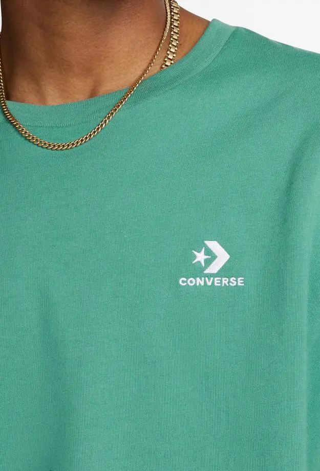 Converse Go-To Embroidered Star Chevron Unisex Yeşil T-Shirt