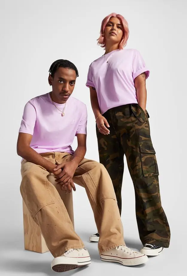 Converse Go To Standart Fit Unisex Lila T-Shirt