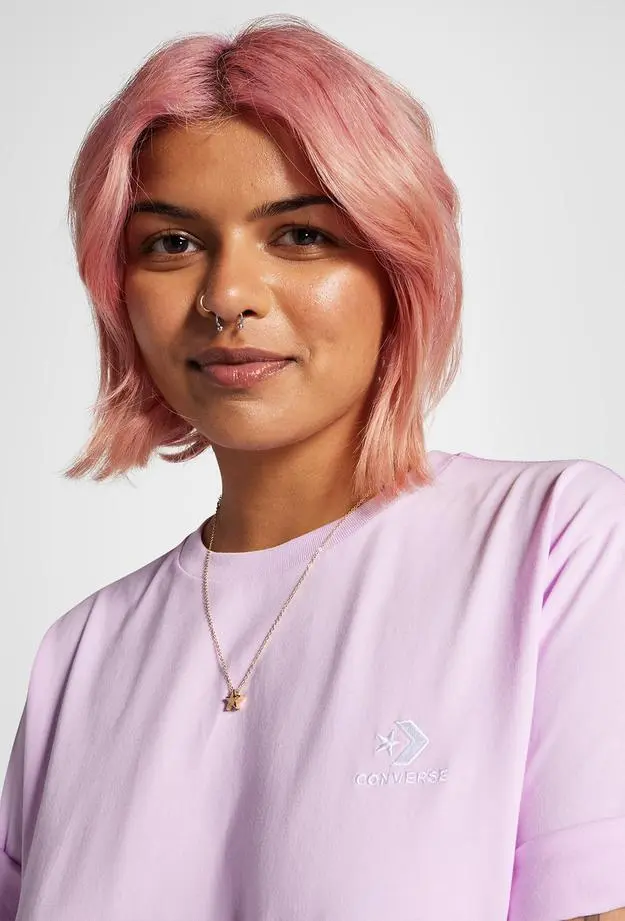 Converse Go To Standart Fit Unisex Lila T-Shirt