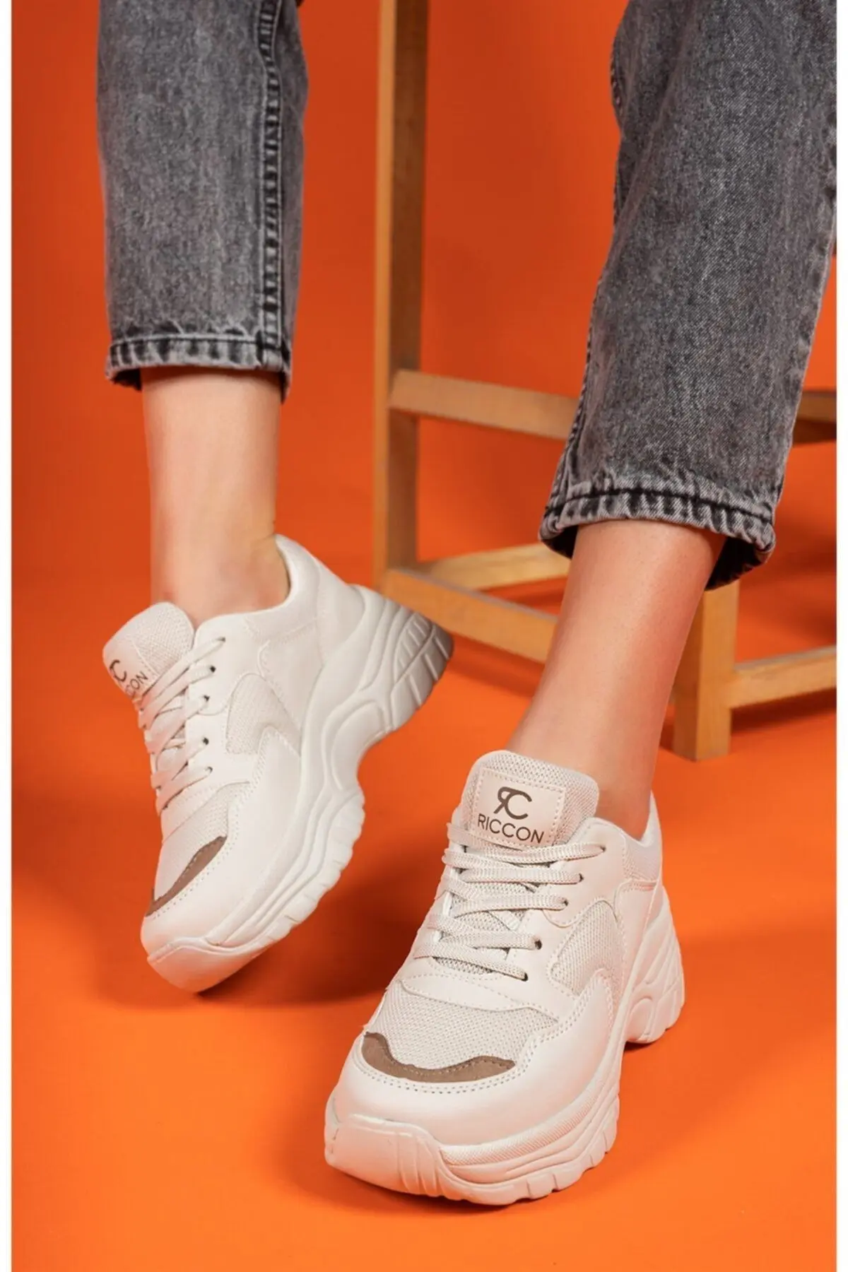Bej Vizon Kadın Sneaker 0012140