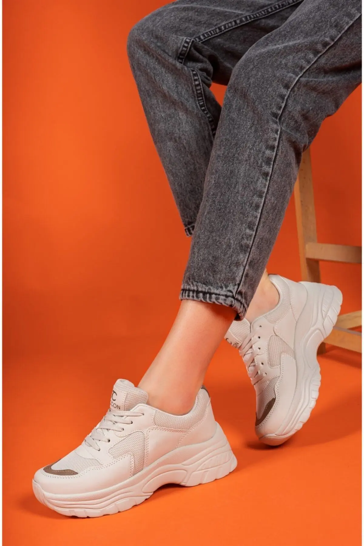 Bej Vizon Kadın Sneaker 0012140