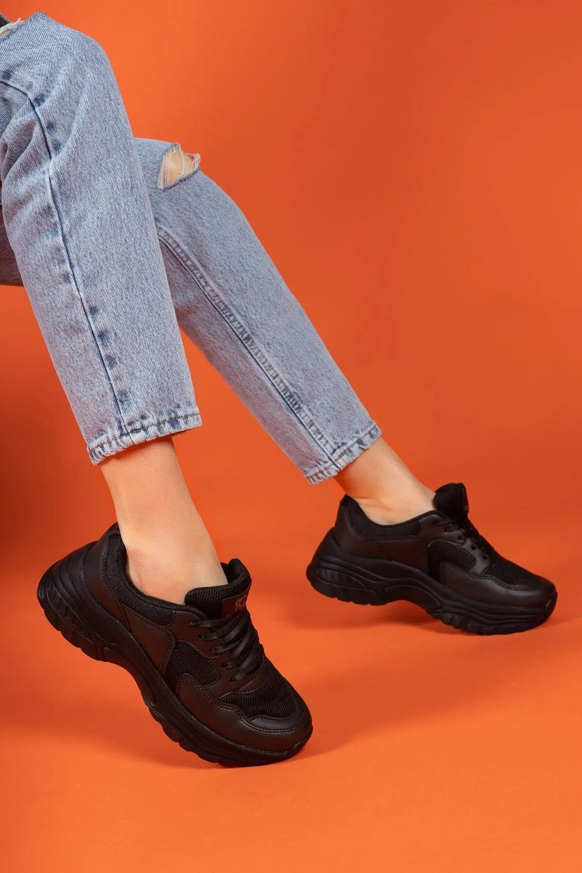 Siyah Siyah Kadın Sneaker 0012140