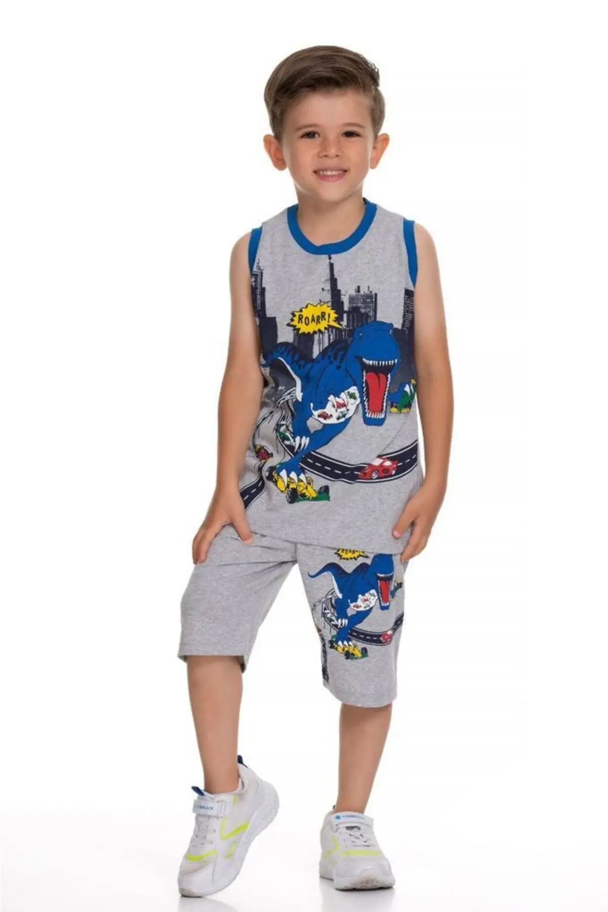 Genel Markalar Balıklı Dinozor Baskılı Anaokulu Kreş Takımı