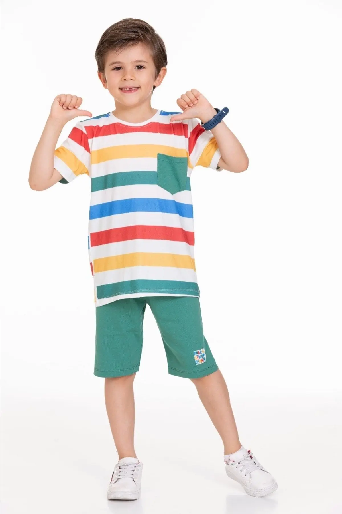 Balıklı Dinozor Baskılı Anaokulu Kreş Takımı