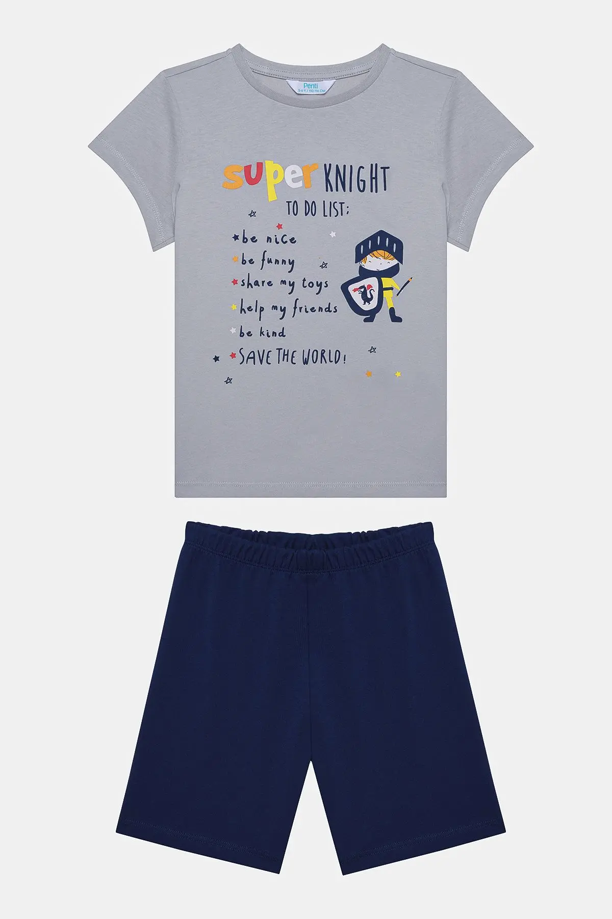 Erkek Çocuk Superknight 2li Çok Renkli Pijama Takımı