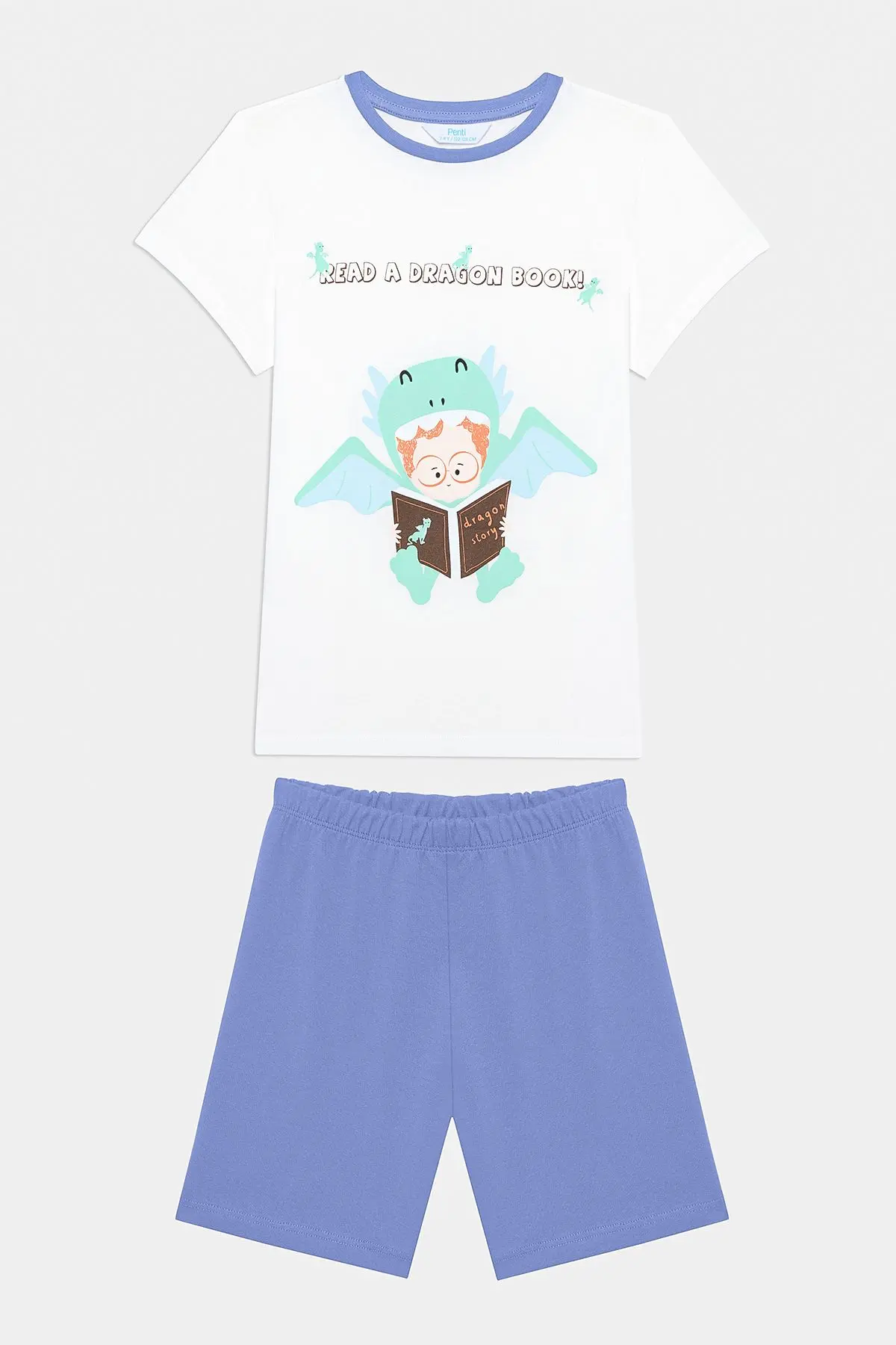Erkek Çocuk Dragon Book 2li Çok Renkli Pijama Takımı