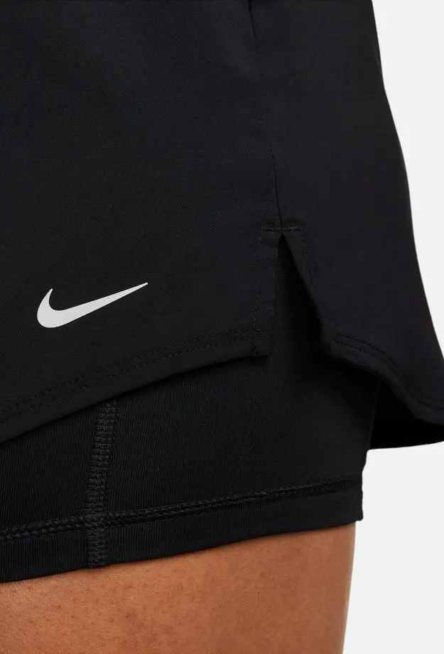 Nike One Dri-Fit Mid Rise 8cm 2N1 Kadın Siyah Şort