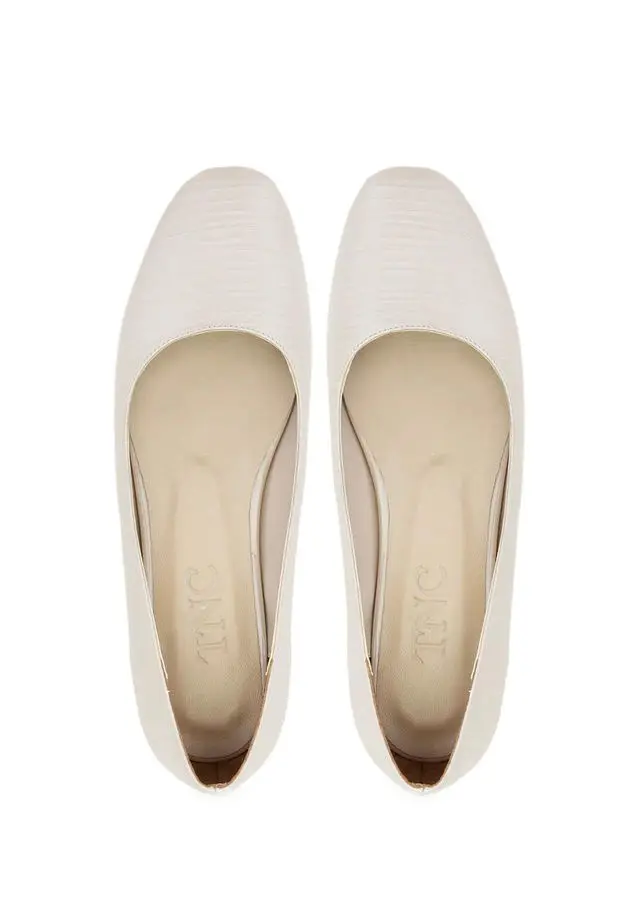 Tamer Tanca Kadın Hakiki Deri Bej Babet Ayakkabı