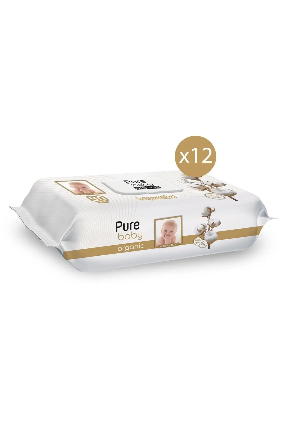 Organik Pamuklu Islak Havlu 12×90 (1080 Yaprak)