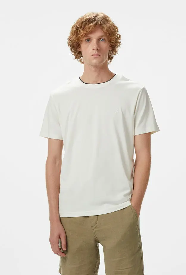 Nautica Nautica Erkek Ekru T-Shirt