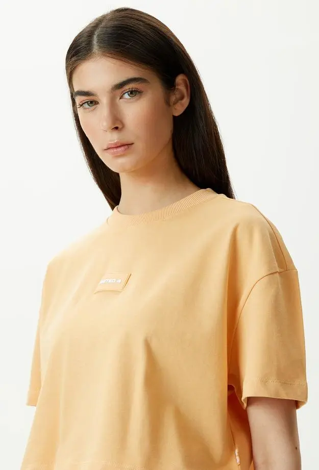 UNITED4 Classic Kadın Turuncu Crop T-Shirt
