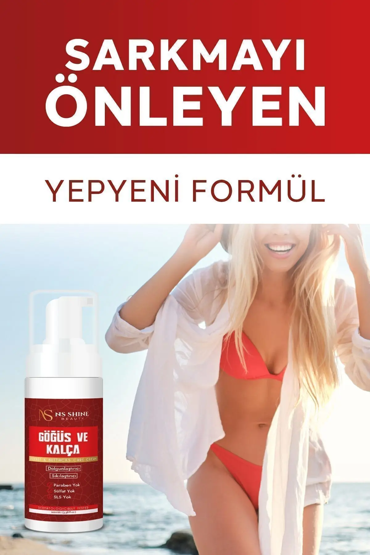 Göğüs kalça çatlak giderici ve dolgunlastırıcı bakım kremi 100 ml